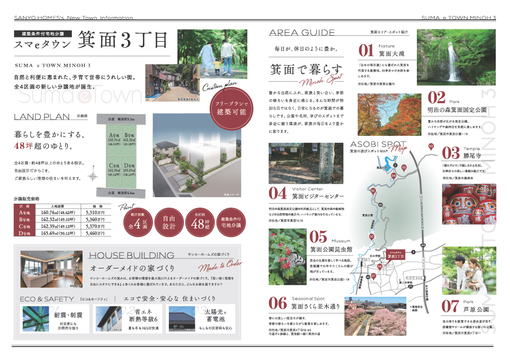 スマeタウン箕面3丁目 分譲見学会 チラシ裏面